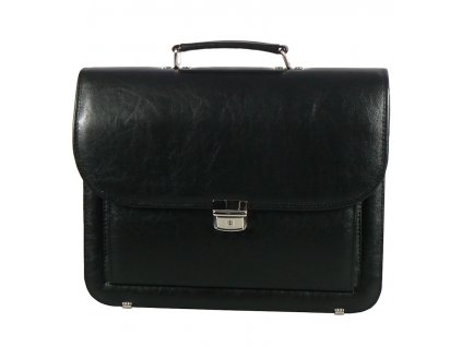 Aktovka REAbags 7416 - čierna/nikl, RB-7416_BLACK_N