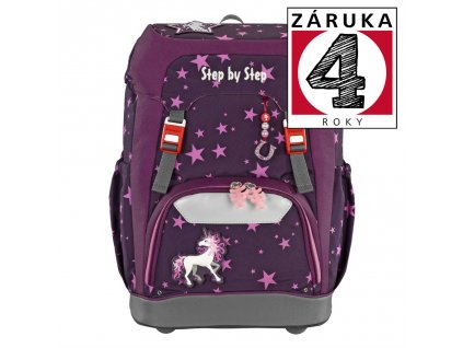 Step by Step Školní batoh GRADE Jednorožec + LED Čelovka 3W