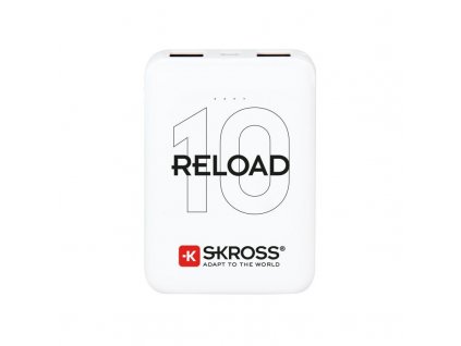 SKROSS powerbank Reload 10, 10000mAh, 2x 2A výstup, microUSB kabel, biely, DN56