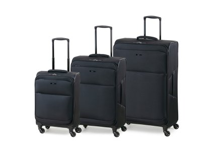 Sada cestovných kuforů ROCK TR-0205/3 - čierna, RB-TR-0205/3_BLACK