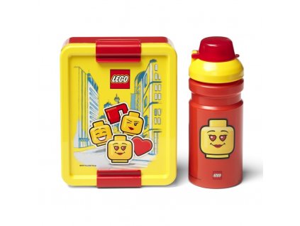 LEGO ICONIC Girl svačinový set (láhev a box) - žltá/červená, 40581725