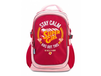 Baagl Školní batoh s pončem Supergirl – STAY CALM, A-4447