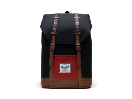 HERSCHEL Retreat Black/Saddle/Ketchup 19,5L, 10066-04968-OS