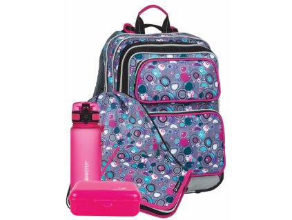 Holčičí velký SET BAGMASTER GALAXY 8 A pink/gray/green, 000069