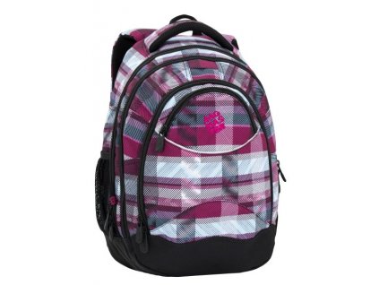 Studentský dívčí batoh Bagmaster ENERGY 18 A BLACK/WHITE/PINK, 151210