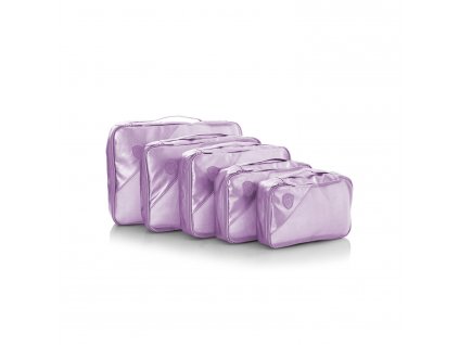 Heys Metallic Packing Cube Lilac – 5 kusů