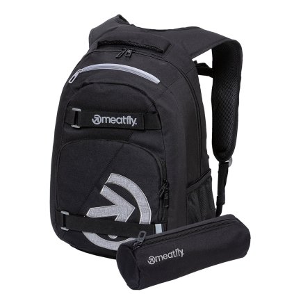 Meatfly batoh Exile - Black - 24 L + PERAČNÍK ZADARMO