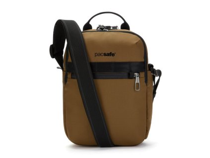 PACSAFE taška METROSAFE X VERTICAL CROSSBODY tan + Školské puzdro