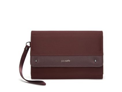 PACSAFE peněženka RFIDSAFE CLUTCH WALLET merlot