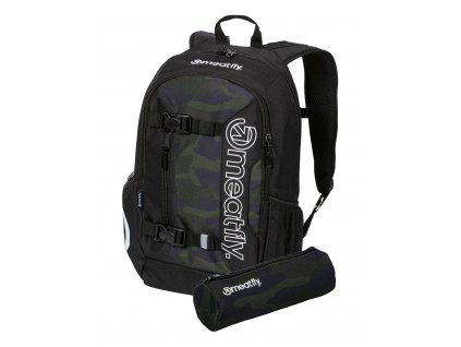 Meatfly Batoh Basejumper - Rampage Camo/Black - 22 L + PENÁL ZDARMA