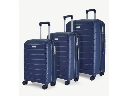 Sada cestovných kufrů ROCK TR-0241/3 PP - tmavo modrá