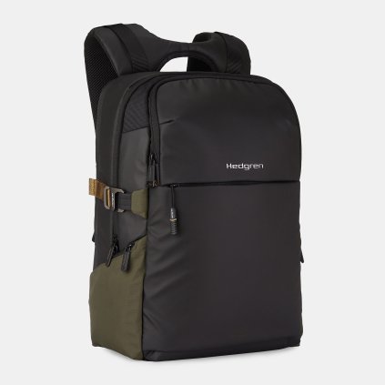 Hedgren Batoh Commute Rail 3-CMPT Backpack 15,6"+ RFID HCOM05 - čierny/zelený