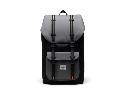 Herschel Little America - Black Grid/Gargoyle/Sun Orange