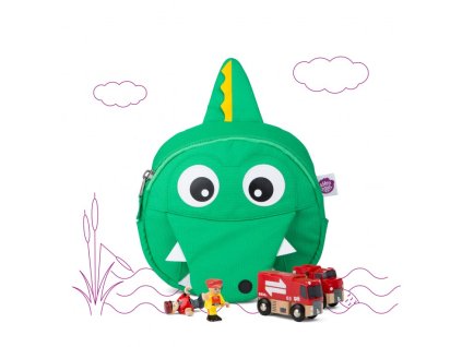 Batůžek pro nejmenší Affenzahn Kai Crocodile - green