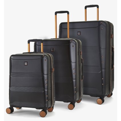 Sada cestovných kufrov ROCK TR-0238/3 ABS/PC - čierna