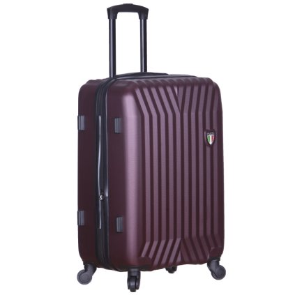 cestovný kufor TUCCI T-0115/3-M ABS - vínová