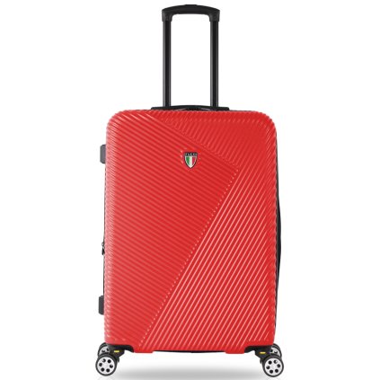 cestovný kufor TUCCI T-0118/3-M ABS - červená