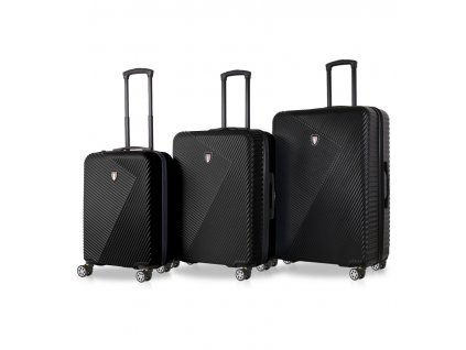 Sada cestovných kufrů TUCCI T-0118/3 ABS - čierna