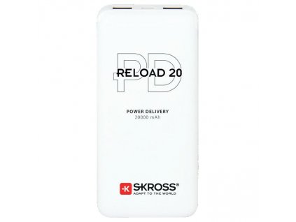 SKROSS powerbank Reload 20 PD, 20000mAh, USB A+C, biely