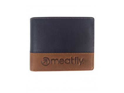 Meatfly Kožená peňaženka Eddie Premium - Navy/Brown