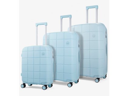 Sada cestovných kufrů ROCK Pixel PP - světle modrá