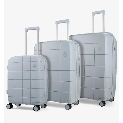 Sada cestovných kufrov ROCK Pixel PP - sivá