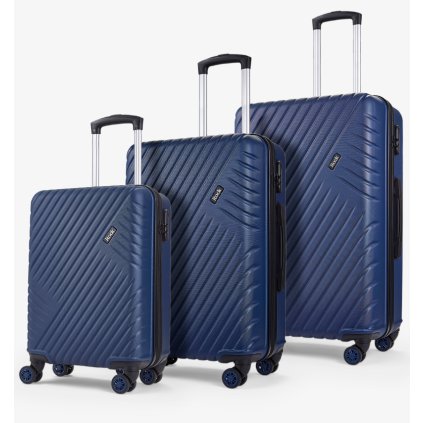 Sada cestovných kufrov ROCK Santiago ABS - tmavo modrá