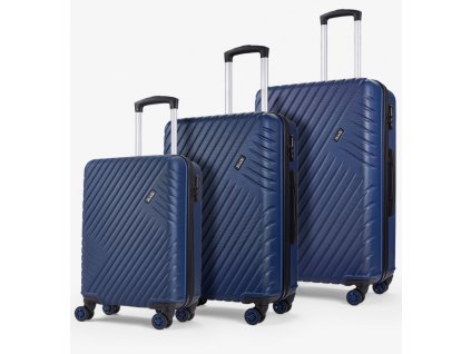 Sada cestovných kufrů ROCK Santiago ABS - tmavo modrá