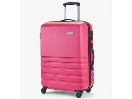cestovný kufr ROCK TR-0169/3-M ABS - růžová