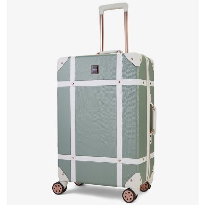 Cestovný kufor ROCK TR-0193/3-M ABS - sivozelená