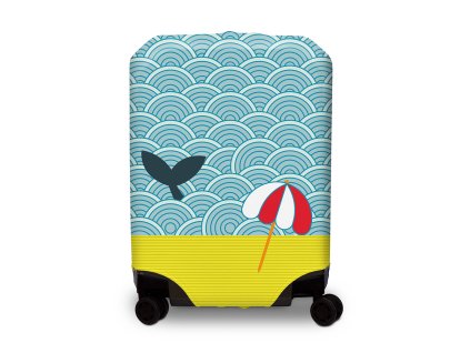 BG Berlin Hug Cover L Light Whale - Obal na kufor