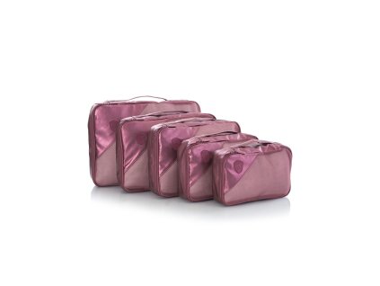 Heys Metallic Packing Cube Burgundy – 5 kusů