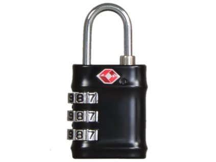 Bezpečnostní TSA kódový zámek na zavazadla ROCK TA-0035 - čierna