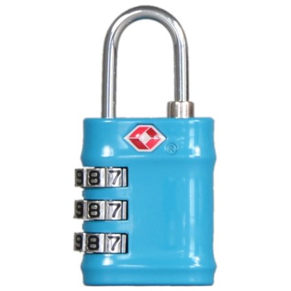 Bezpečnostný TSA kódový zámok na batožinu ROCK TA-0035 - modrá