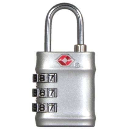 Bezpečnostný TSA kódový zámok na batožinu ROCK TA-0035 - sivá