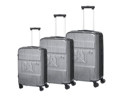 CAT cestovný kufr Cat Cargo 20\"/24\""""/28\"""", 3 dílný set - strieborný"""