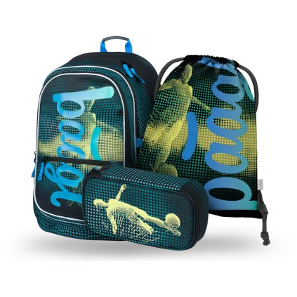 BAAGL SET 3 Core Football Player: batoh, peračník, vrecko