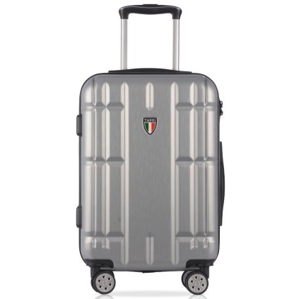 cestovný kufor TUCCI Massa T-0279/3-M+ ABS - strieborná