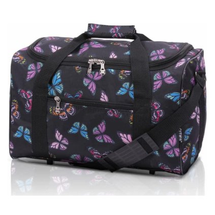cestovná taška CITIES 611 butterfly - čierna