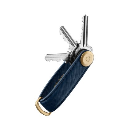 Orbitkey Kožená kľúčenka 2.0 Saffiano - Oxford Navy  + Orbitkey Multitool náradie Zadarmo