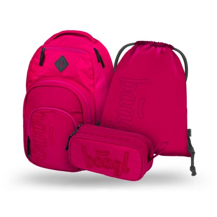 BAAGL 3 SET Coolmate Ruby: batoh, peračník, vrecko