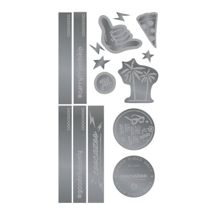 Reflexné nálepky StickyRicky coocazoo, Silver