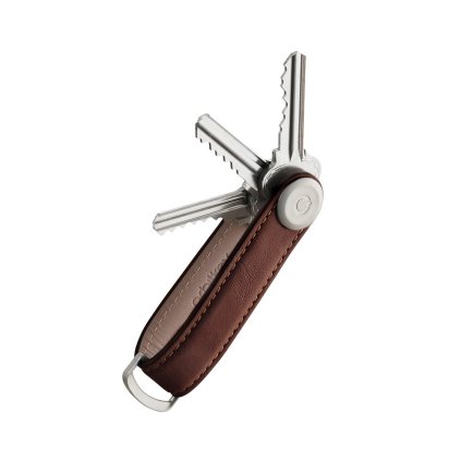 Orbitkey Kožená kľúčenka 2.0 - Espresso & Brown Stitching  + Orbitkey Multitool náradie Zadarmo