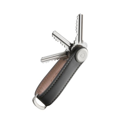 Orbitkey Kožená kľúčenka 2.0 - Charcoal  + Orbitkey Multitool náradie Zadarmo