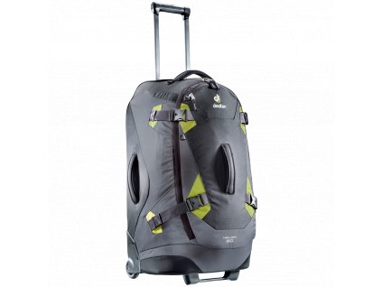 Deuter Helion 80 čierna/zelená - Cestovná taška na kolečkách + LED Čelovka 3W
