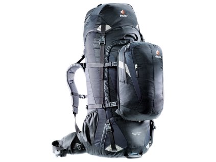 Deuter Quantum 70+10 black-silver - Batoh + LED Svítilna