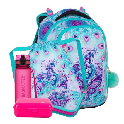 Bagmaster VEGA 24 B veľký školský set pre prváčikov – páv