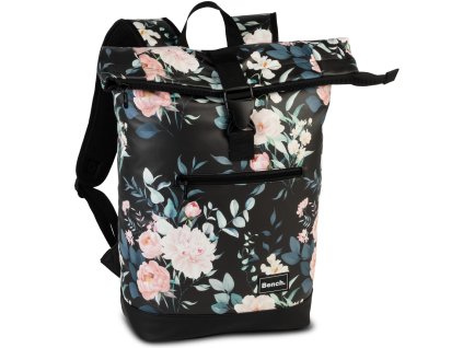Bench Batoh Hydro roll-top - čierna květiny 20l