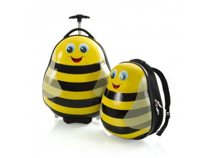 Heys Travel Tots Lightweight Kids Bumble Bee – sada batohu a kuforu, HEYS-13030-3086-00