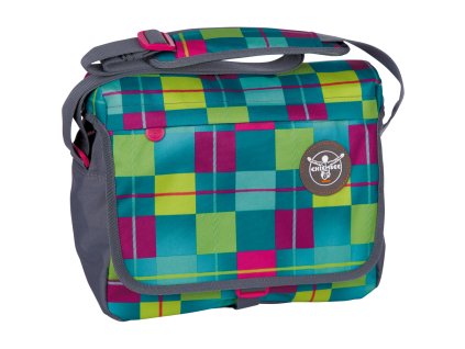 Chiemsee Shoulderbag medium Karo blue cabaret